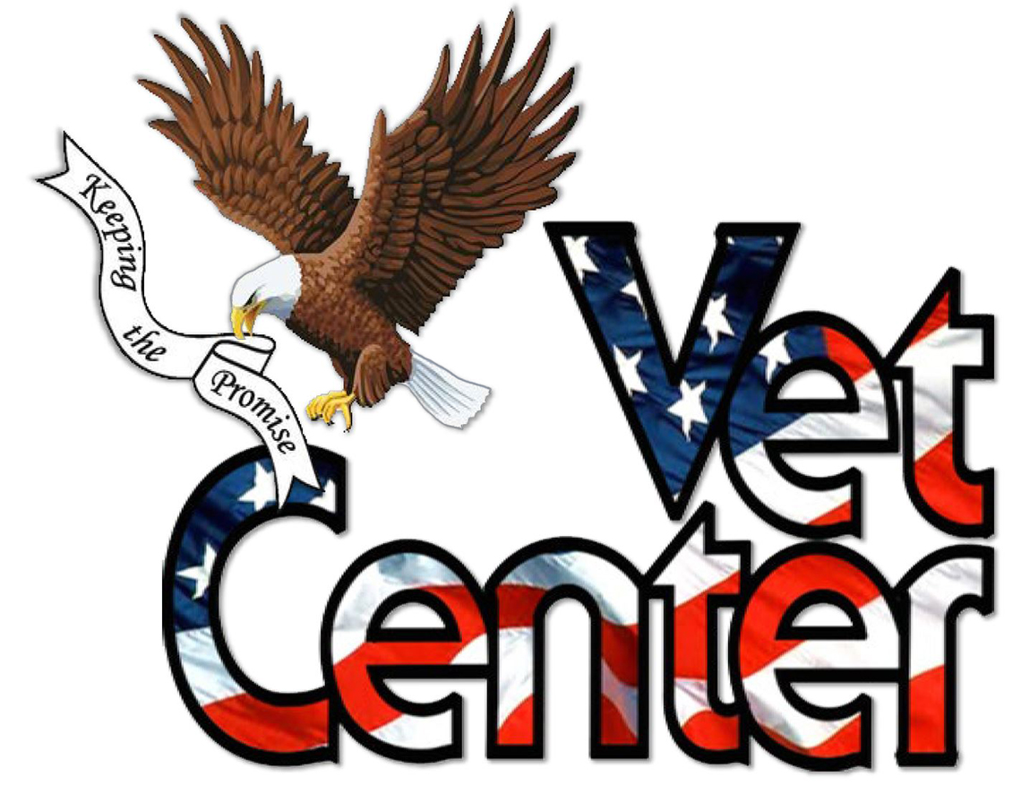 Vet Center logo with drop shadow effect added for better contrast with white background.